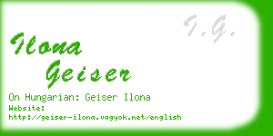ilona geiser business card